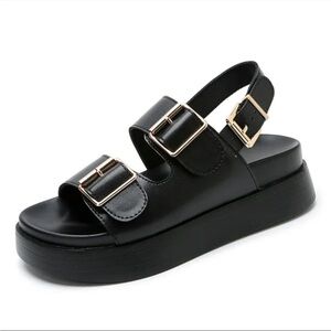 Black Platform Sandals